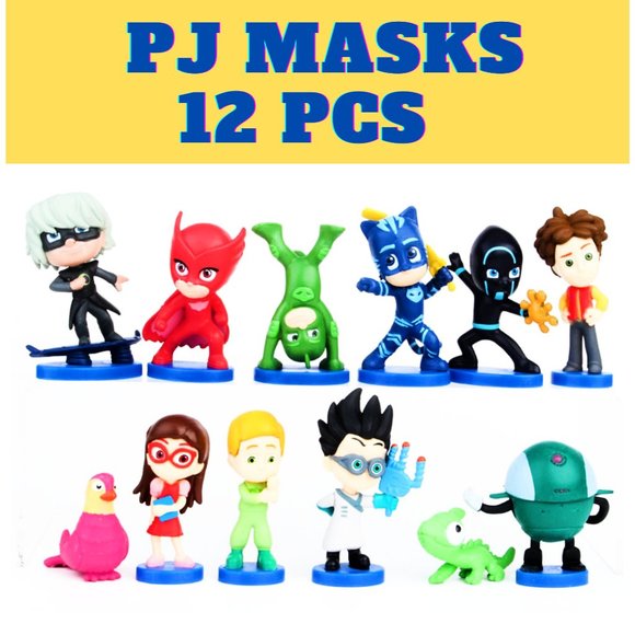 PJ Mask Action Figures 12 pcs - Cake Topper Birthday Cake Decorations - Picture 3 of 7
